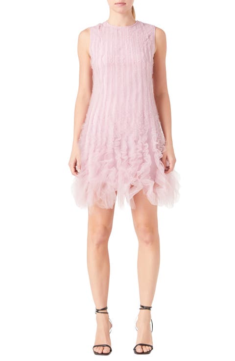 Ruffle Tulle Sleeveless Minidress