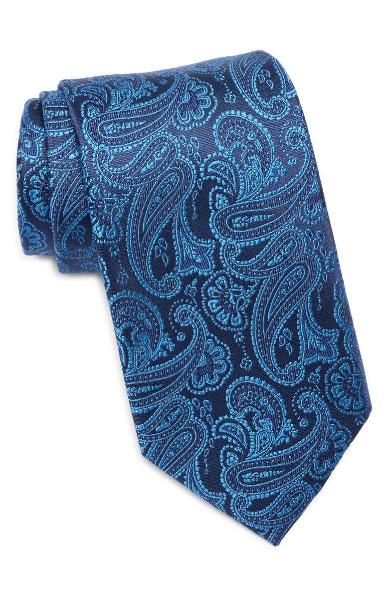 Ted Baker London Parkfield Pasiley Silk Blend Tie, Main, color, Blue