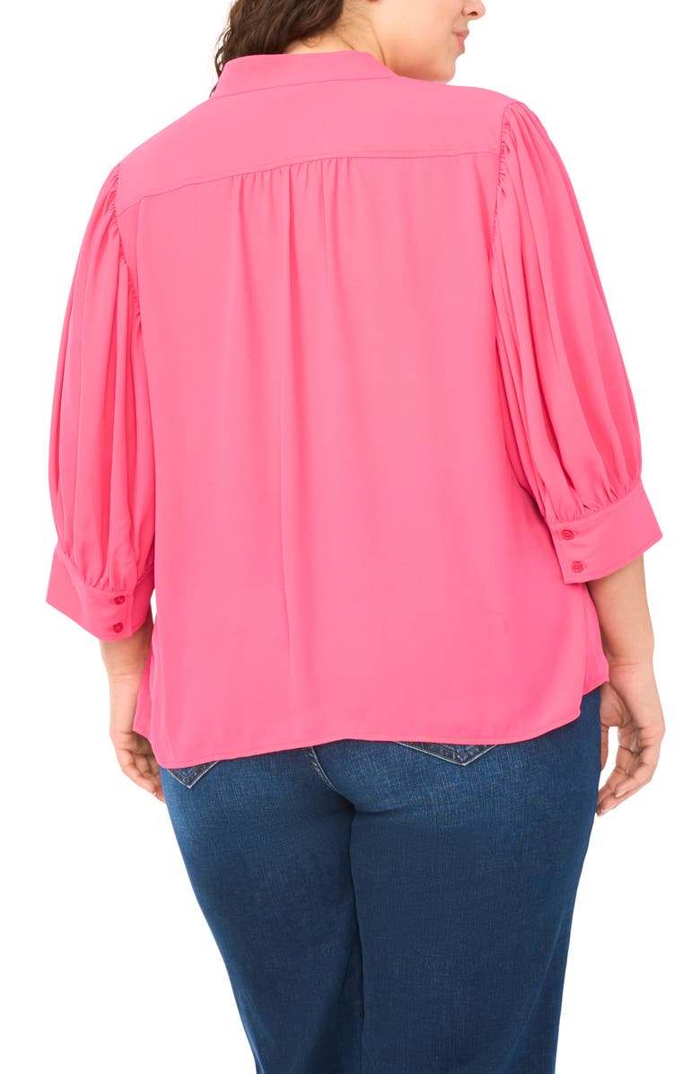 CeCe Hidden Placket Shirt, Alternate, color, Raspberry Radiance