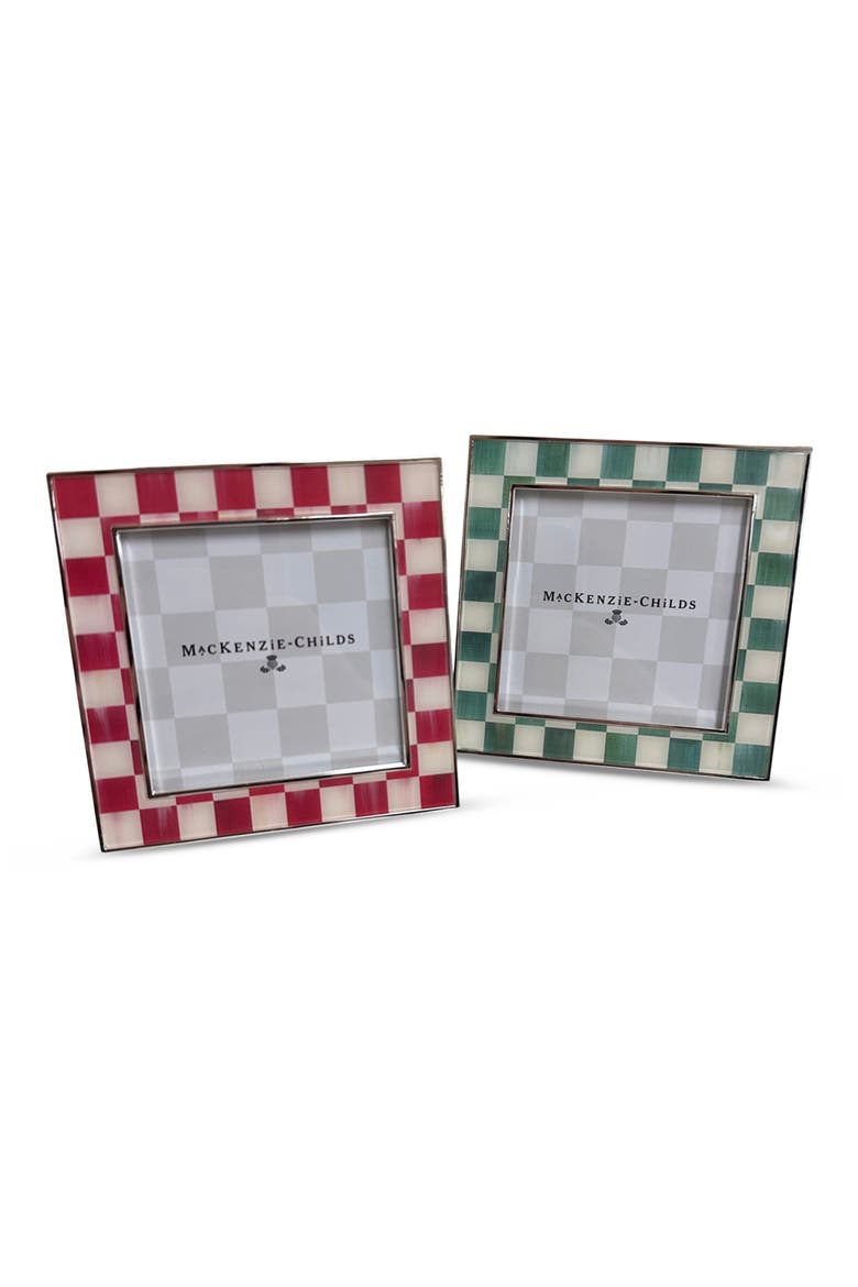 Checkered Picture Frame, Main, color, SILVER