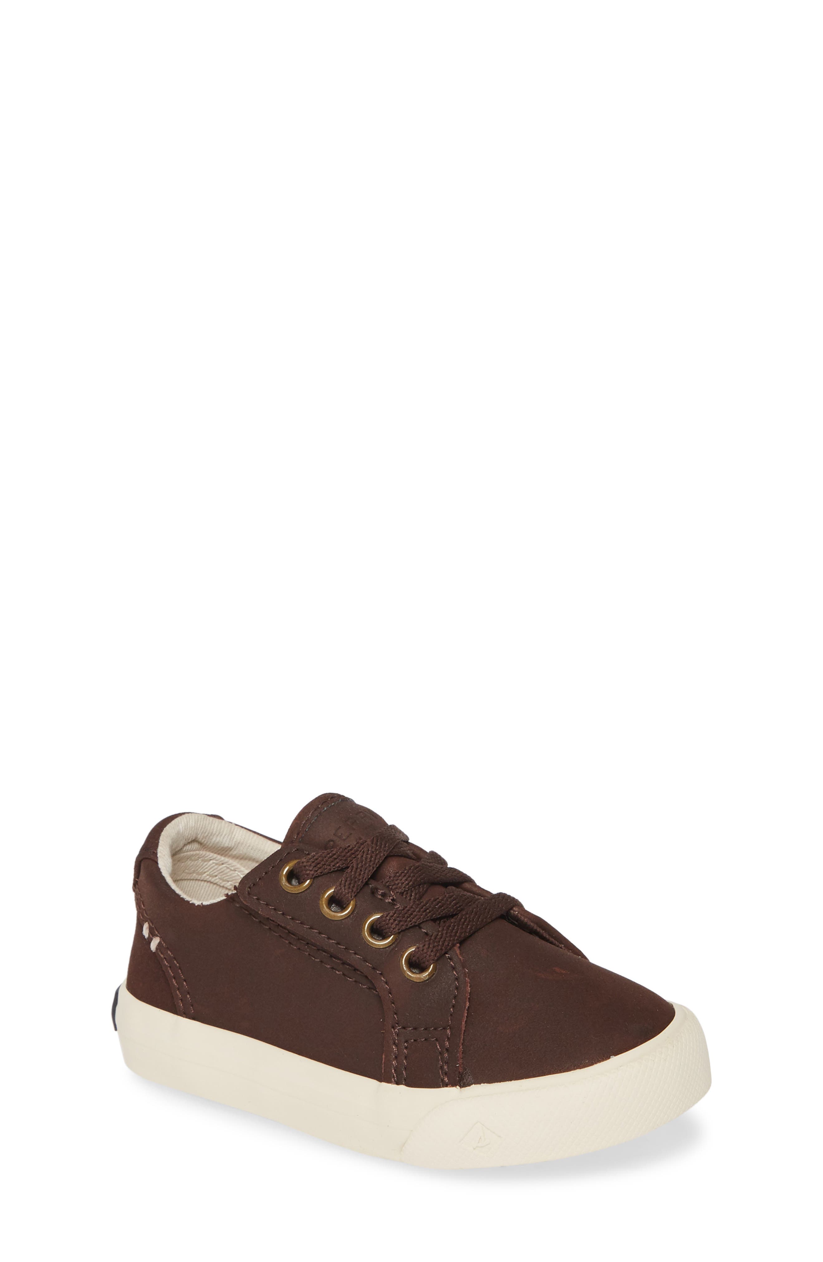 Sperry Kids Striper II LLT Sneaker, Main, color, BROWN LEATHER