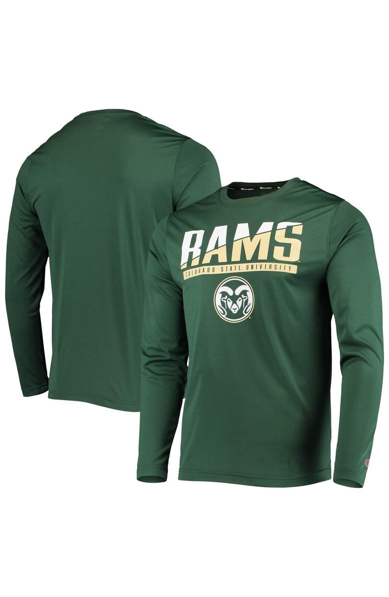 Champion Men's Champion Green Colorado State Rams Wordmark Slash Long Sleeve T-Shirt, Alternate, color, 