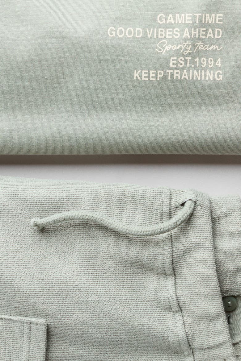 2-piece Cotton Set, Alternate, color, Light khaki green