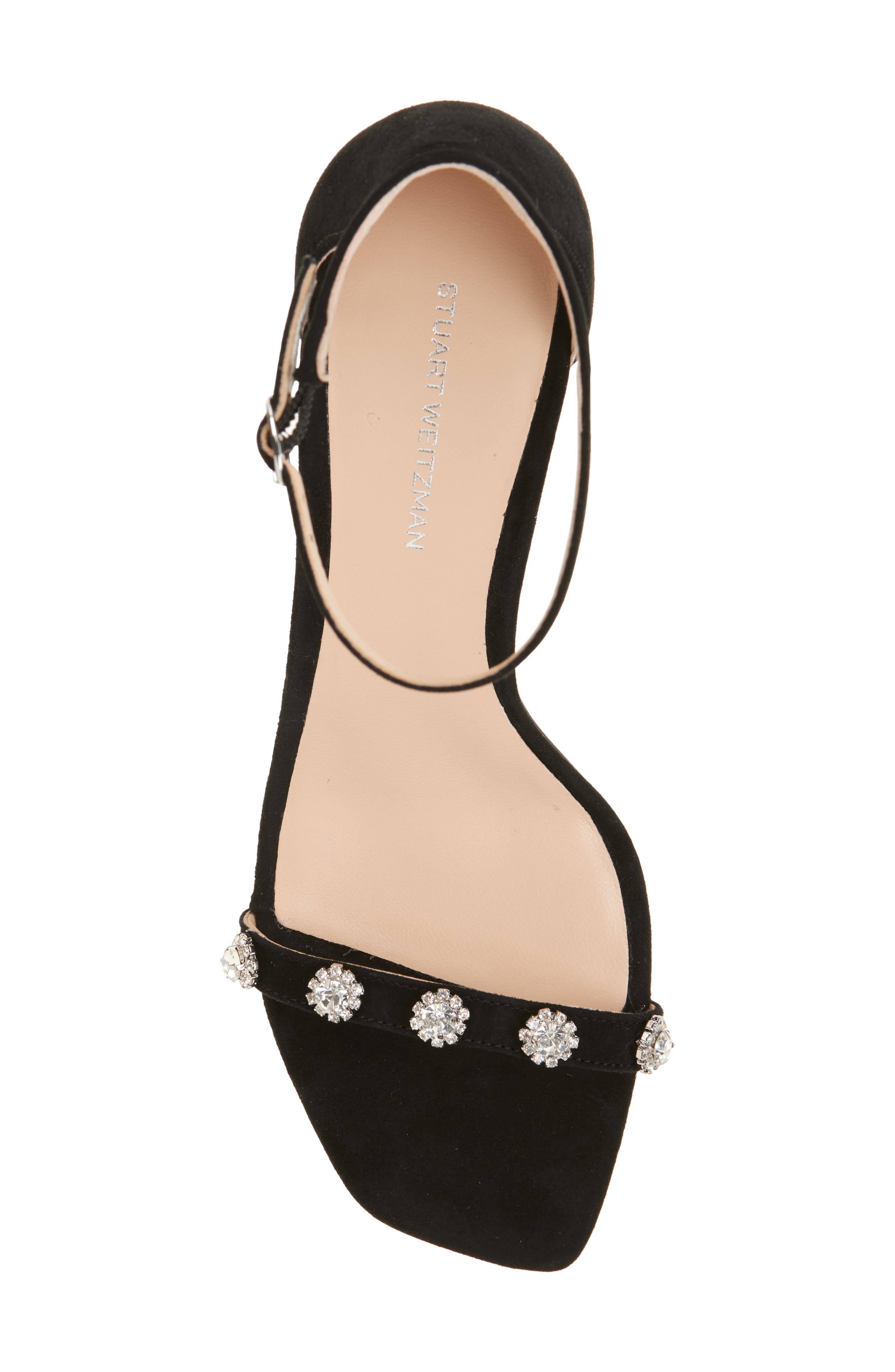Stuart Weitzman Justina 75 Sandal, Alternate, color, Black