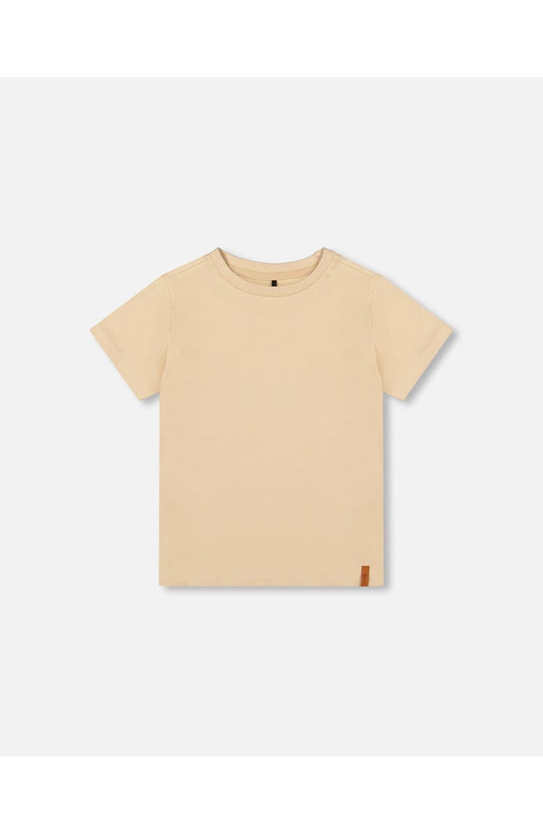 Deux par Deux Organic Cotton Jersey T-Shirt Solid, Main, color, Beige