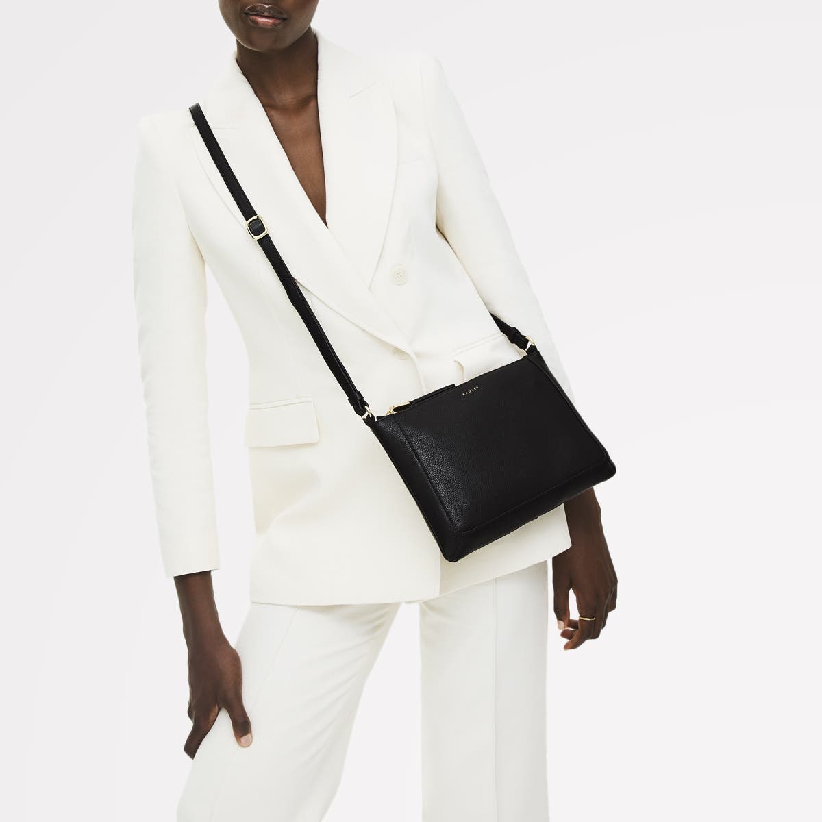 Radley Kew Way Small Ziptop Crossbody Bag, Alternate, color, Black