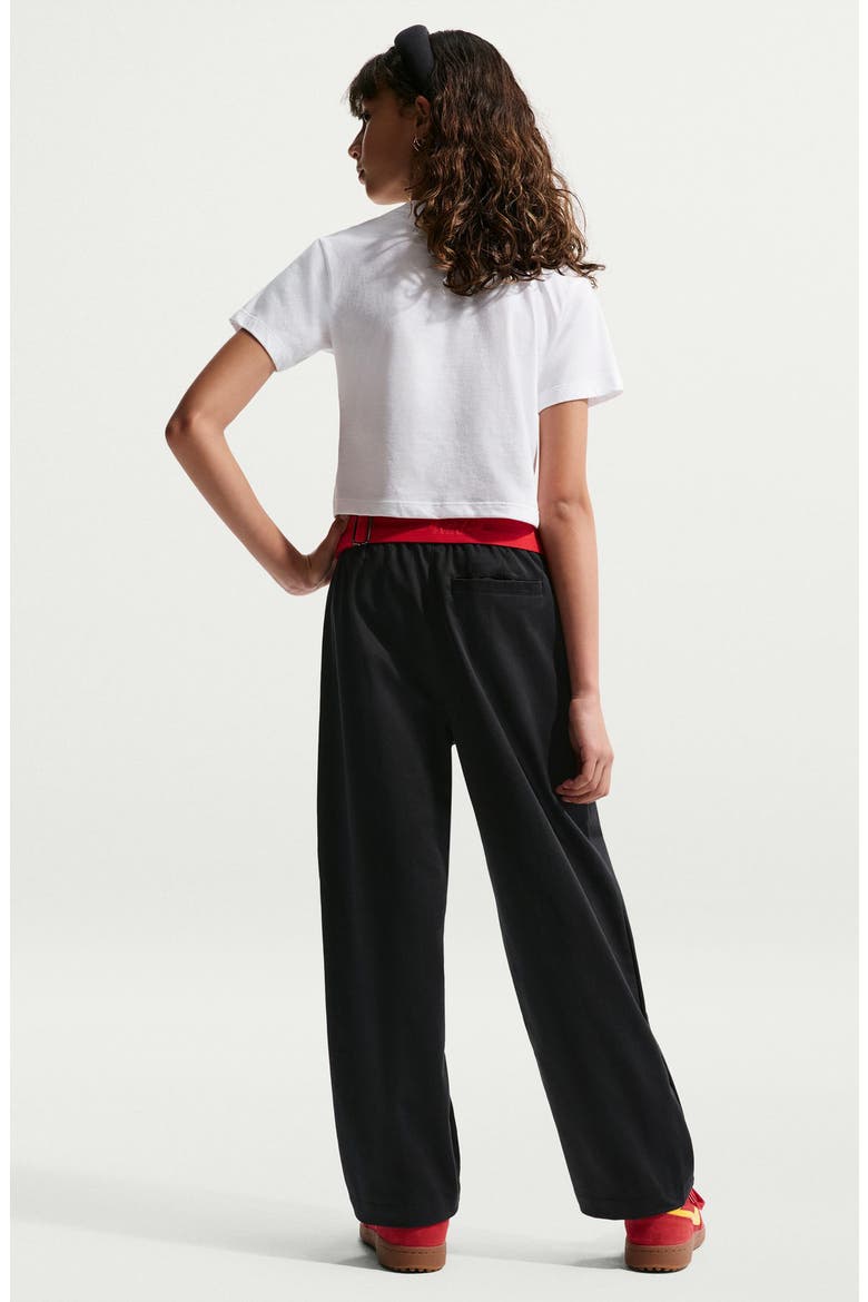 Kids' Sportswear Club Slim Fit Pants, Alternate, color, BLACK/ WHITE