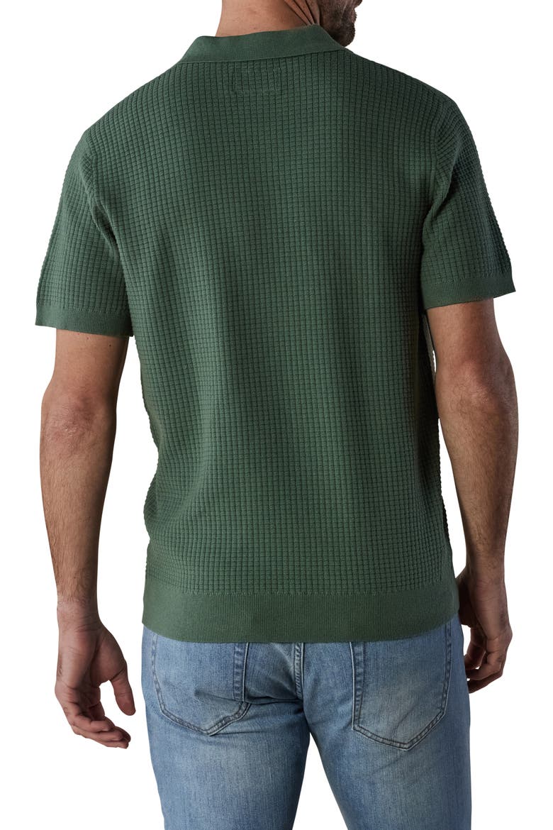 Waffle Knit Polo, Alternate, color, PINE