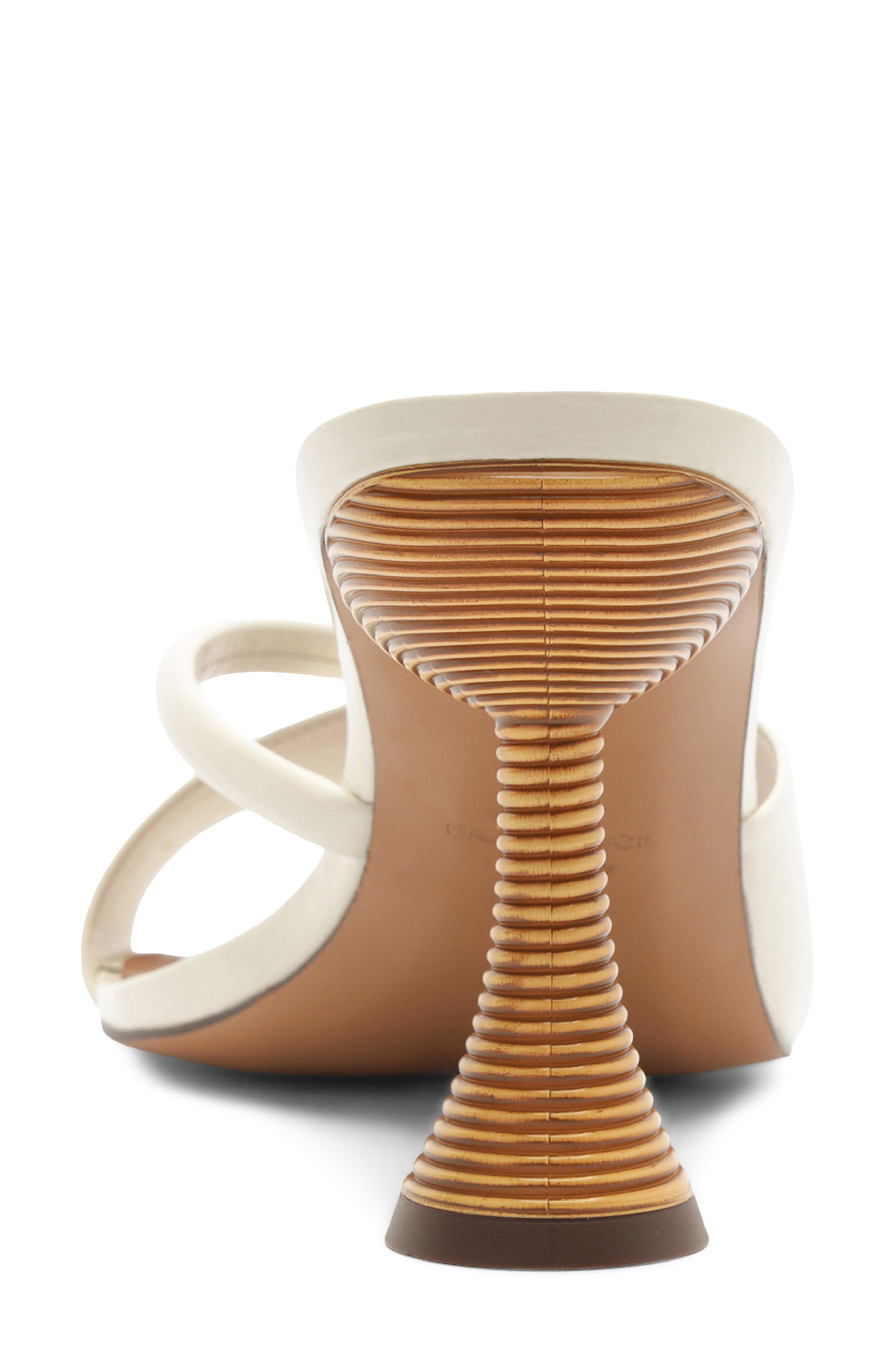 Arezzo Luca High Pointed Toe Slide Sandal, Alternate, color, Crema White