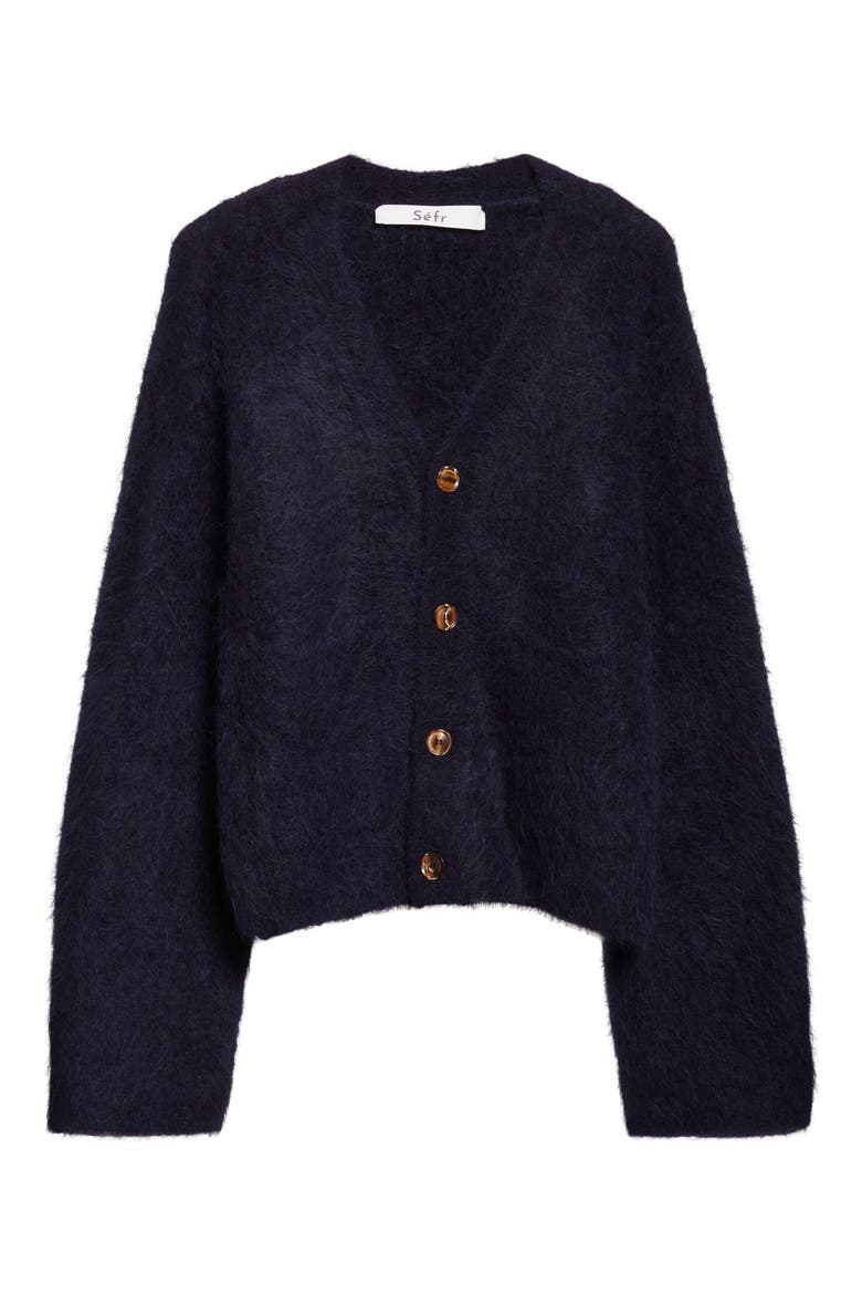 Lee Alpaca Blend V-Neck Cardigan, Alternate, color, NEPTUNE ALPACA