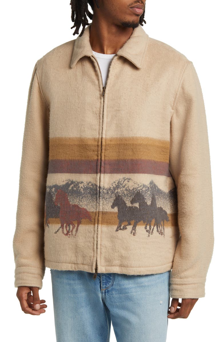 ONE OF THESE DAYS x Woolrich Stripe Overshirt, Alternate, color,