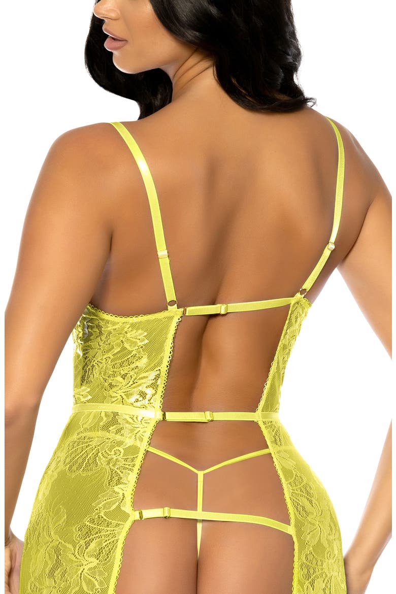 Lauren Open Back Lace Chemise, Alternate, color, EVENING PRIMROSE