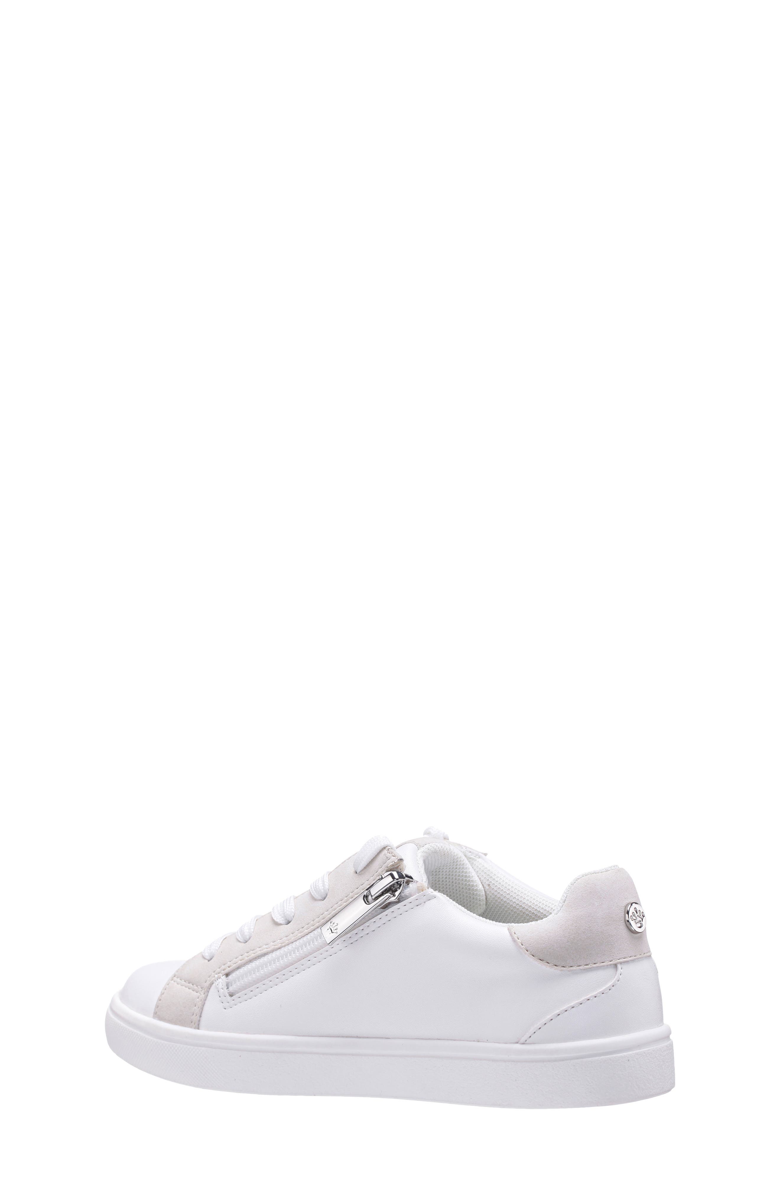 Nina Kids' Zicky Low Top Sneaker, Alternate, color, White Smooth