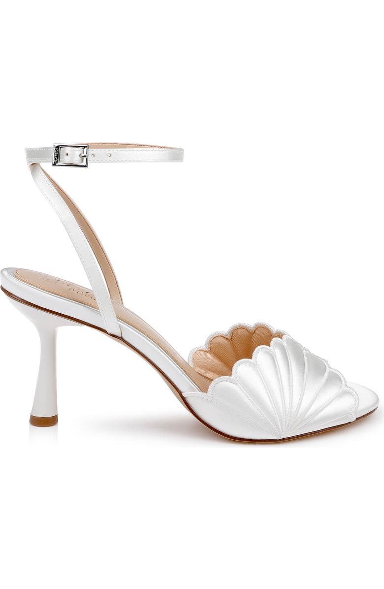 Jewel Badgley Mischka Paradise Ankle Strap Sandal, Alternate, color, Ivory Satin