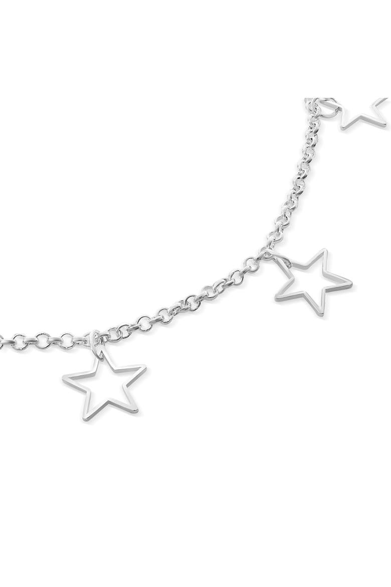 Star Charm Bracelet, Alternate, color, Silver