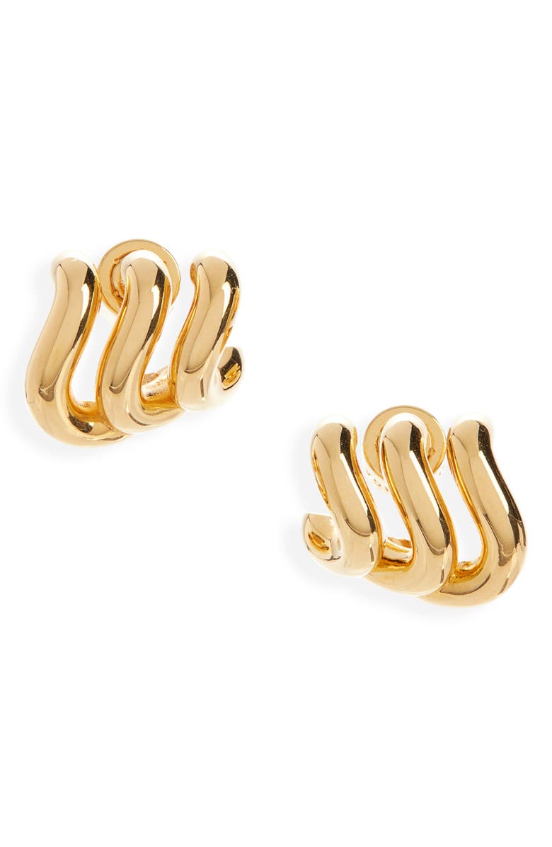 Balenciaga Loop Trio Stud Earrings, Main, color, 