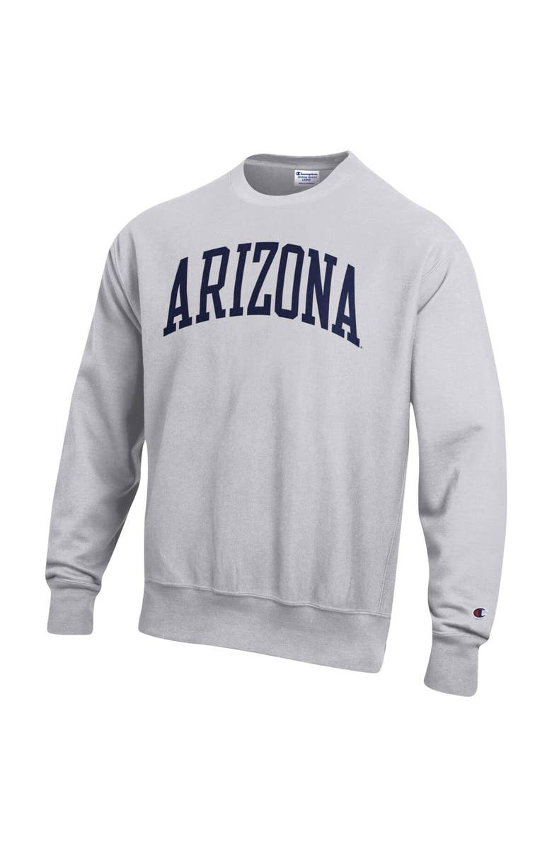 Champion Men's Champion Heathered Gray Arizona Wildcats Arch Reverse Weave Pullover Sweatshirt, Alternate, color, 