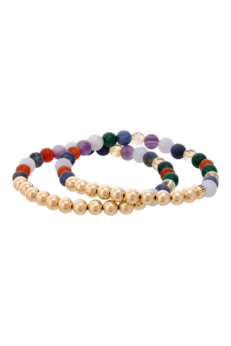 N8 Sleep Set of 2 Healer's Bracelets, Alternate, color, YELLOW GOLD