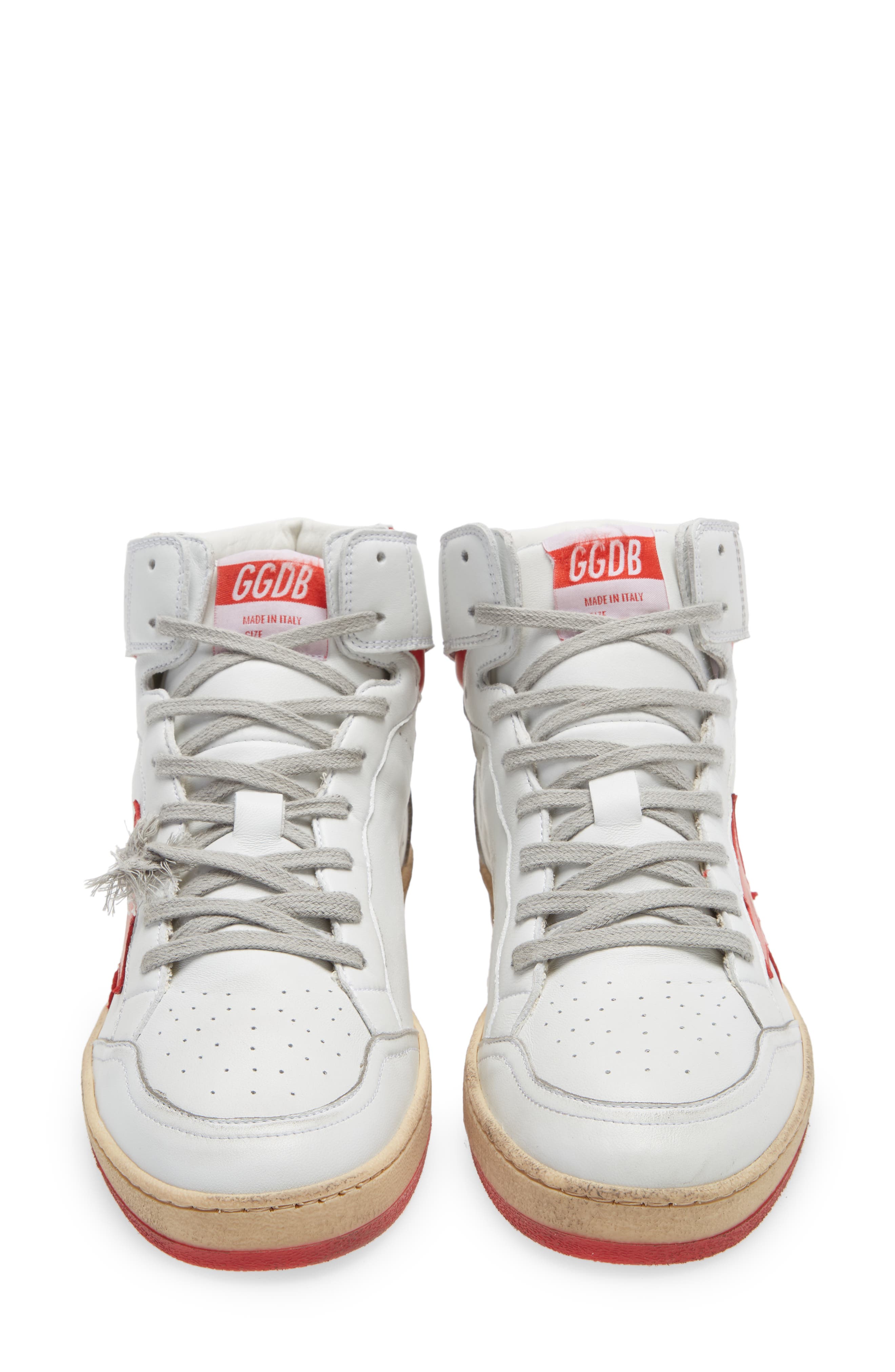 Sky-Star High Top Sneaker, Alternate, color, WHITE/ RED