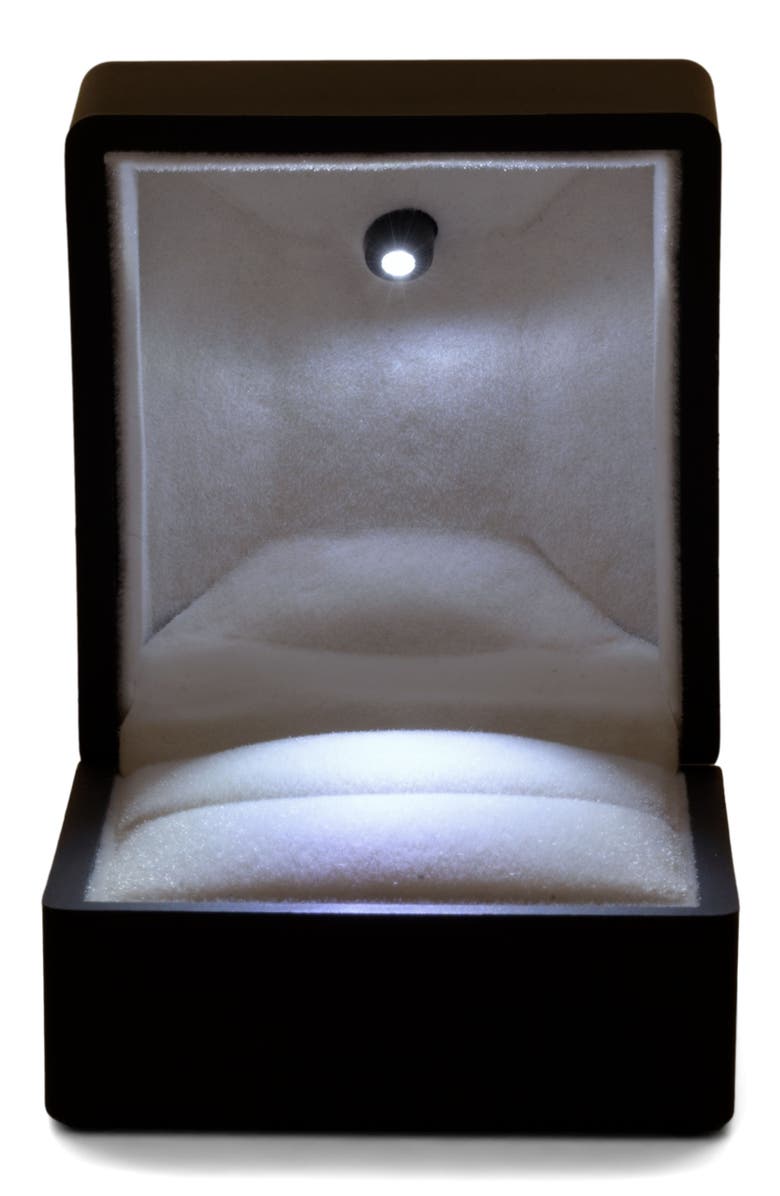 VoiceGift Voice Recordable Ring Box with LED, Alternate, color, Black