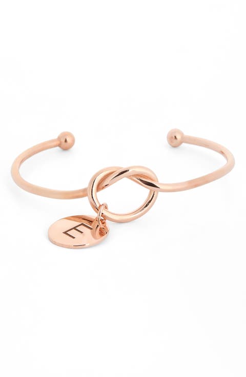Love Knot Initial Bracelet