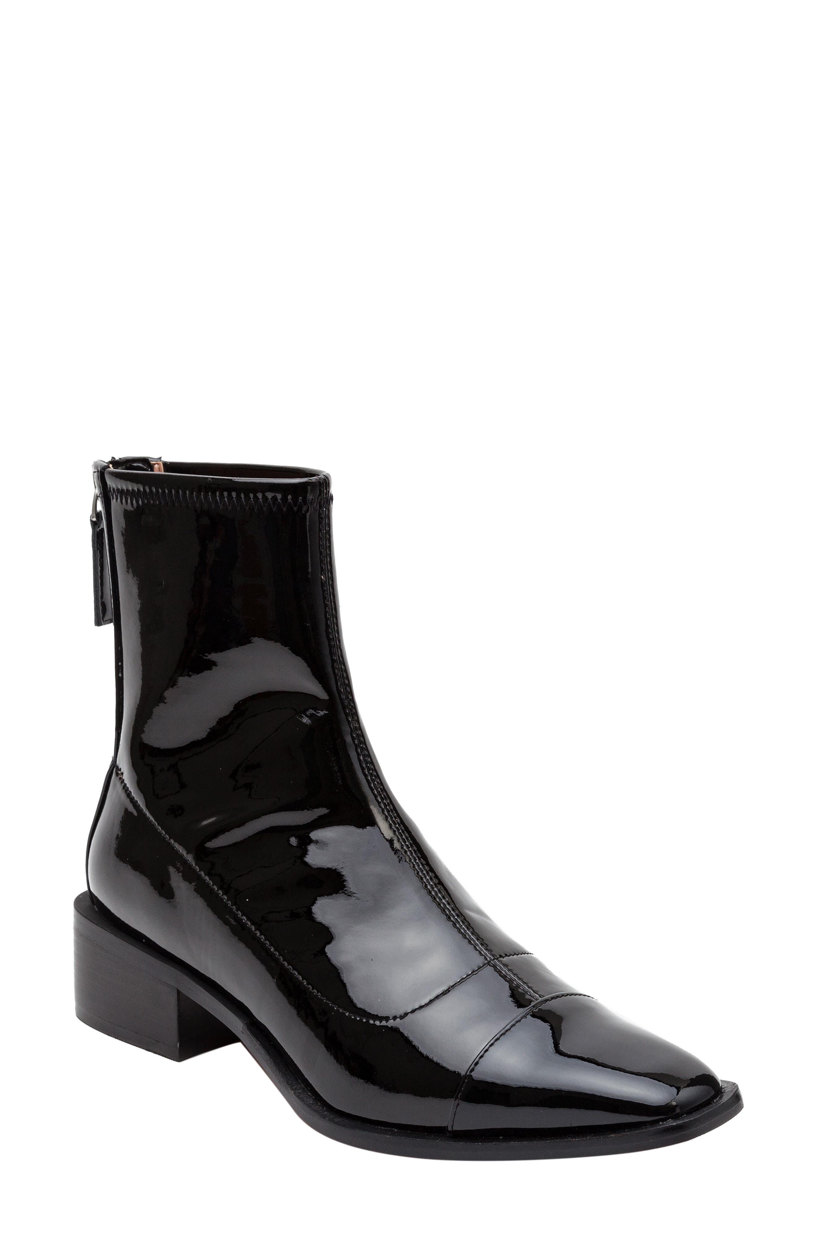 Linea Paolo Venata Block Heel Bootie, Main, color, Black
