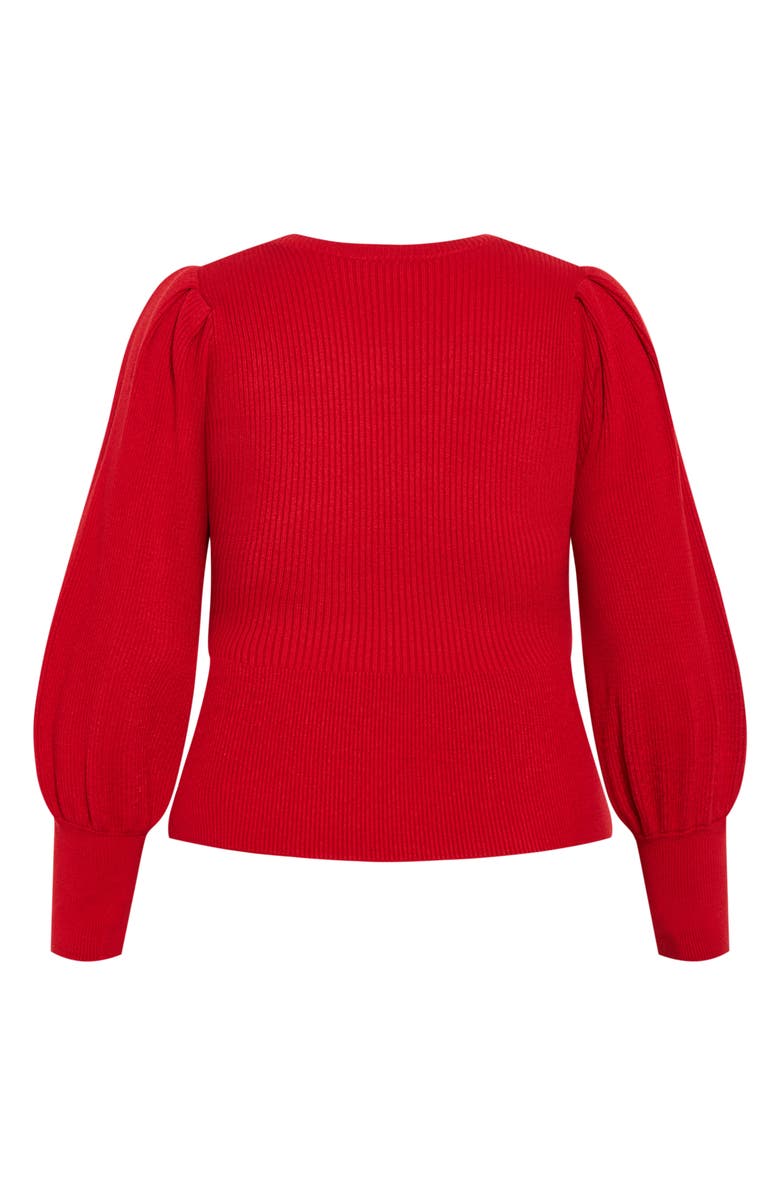 City Chic Jojo Rib Sweater, Alternate, color,