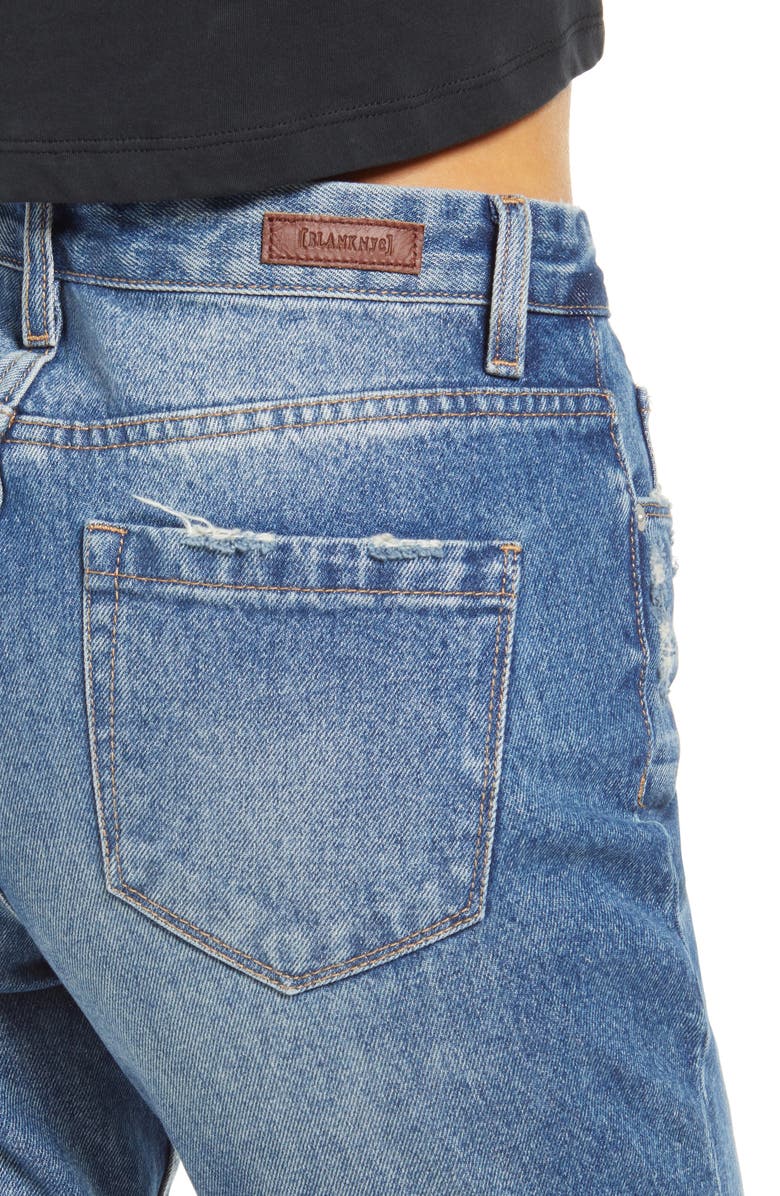 BLANKNYC The Madison Ripped Straight Leg Crop Jeans, Alternate, color,