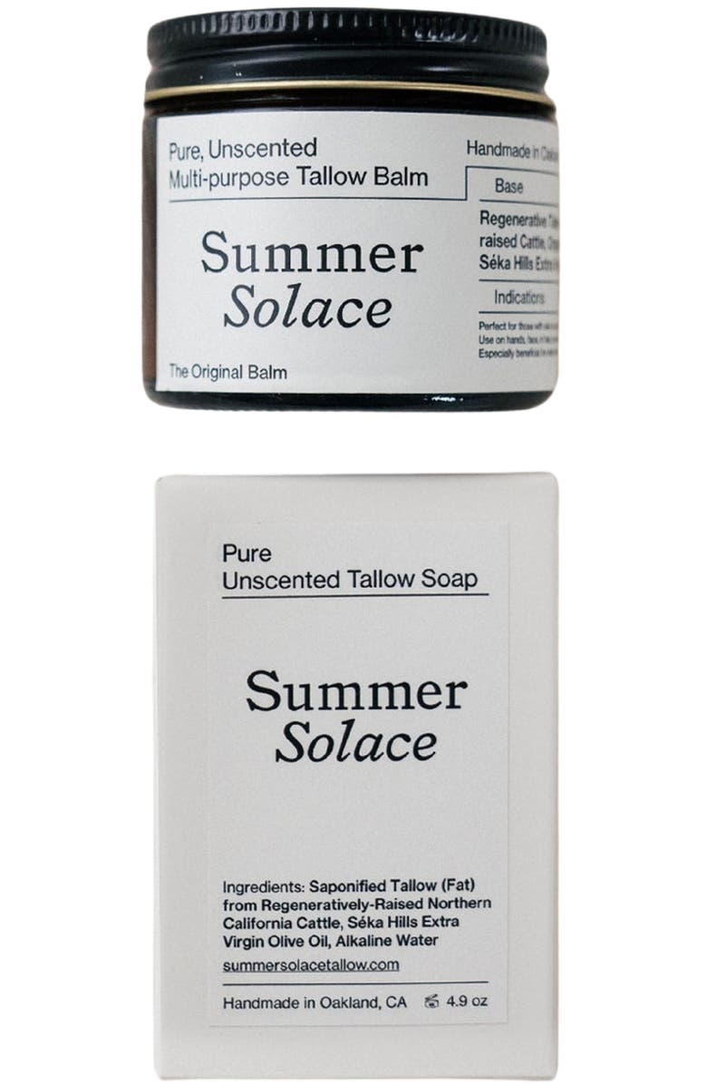 Summer Solace Tallow PURE Tallow Set Regenerative Tallow Balm, Alternate, color, Off-White / Cream