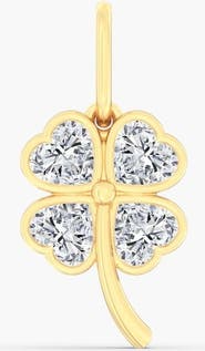 Everlee Four Leaf Clover Lab Diamond Charm in 14K