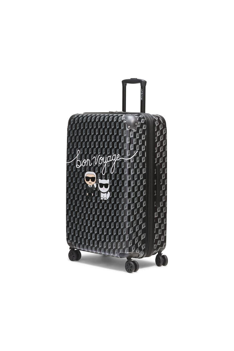 Bon Voyage Upright Suitcase, Alternate, color, Black/Grey