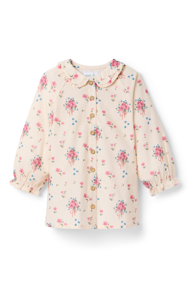 Little Paper Kids Goldie Gingham Dress, Main, color, Floral Bouquet