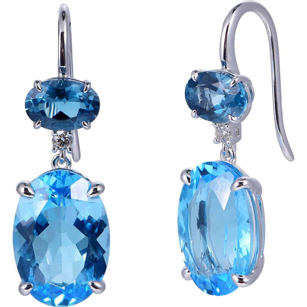 Kahn High Jewelry Swiss Blue & London Blue Topaz Earrings with Diamonds  product