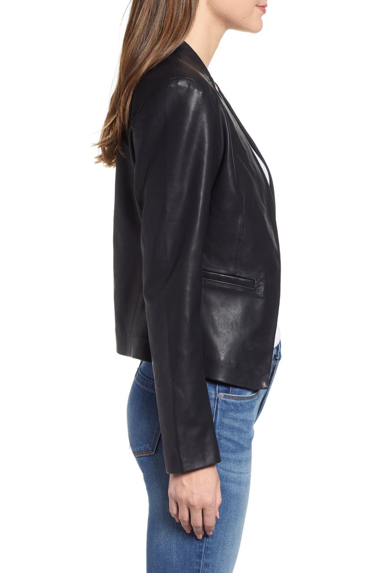 Faux Leather Blazer, Alternate, color, MEAN STREETS