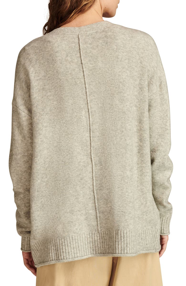 Lucky Brand Slouchy Cardigan, Alternate, color, Light Heather Grey