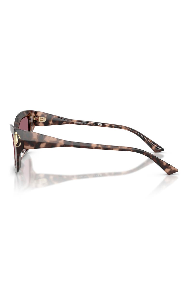 55mm Cat Eye Sunglasses, Alternate, color, PINK HAVANA / VIOLET