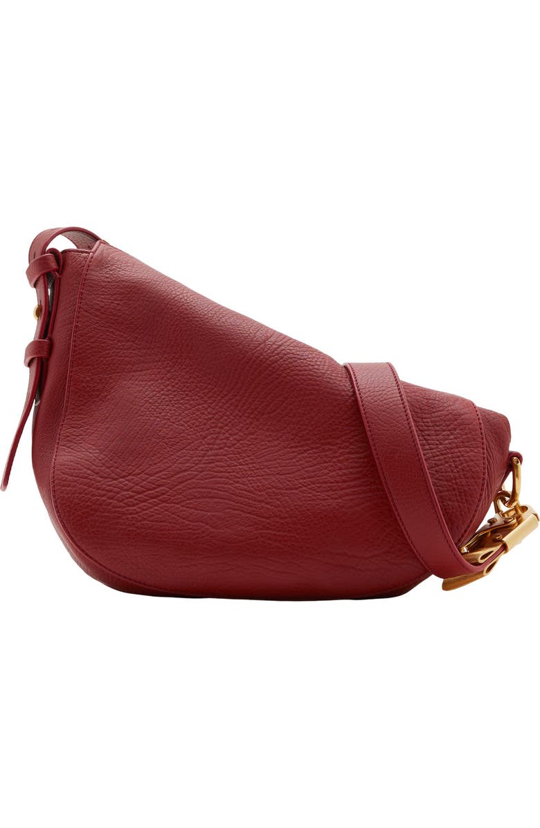 Burberry Small Knight Asymmetric Leather Shoulder Bag, Main, color,