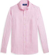 Polo Ralph Lauren Kids' Stripe Linen Button-Up Shirt