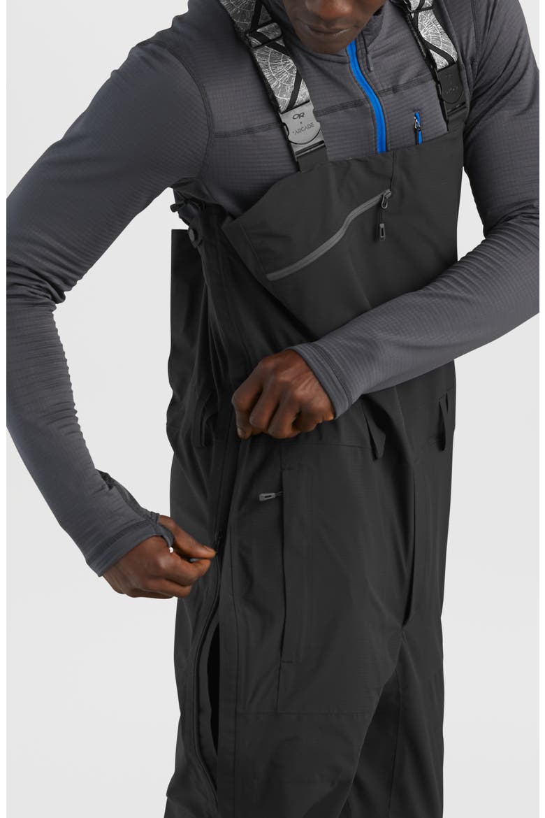 x Arcade® Men's Carbide Pertex® Shield Waterproof Bibs Snow Pants, Alternate, color, BLACK