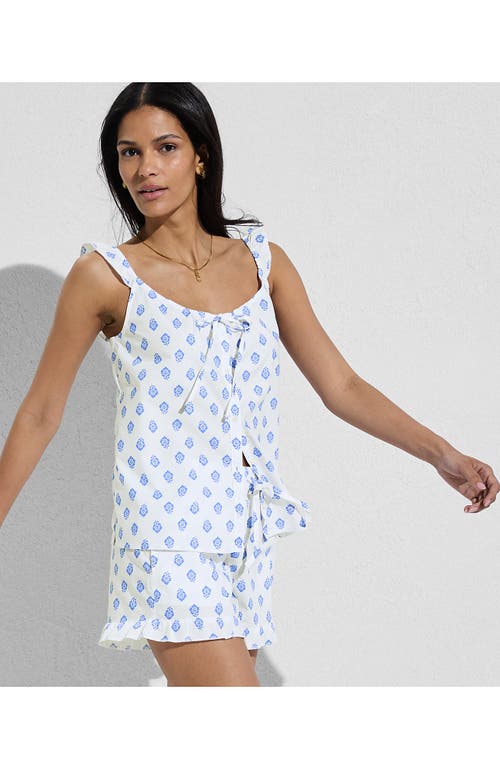 Lands' End Poplin 2 Piece Pajama Set