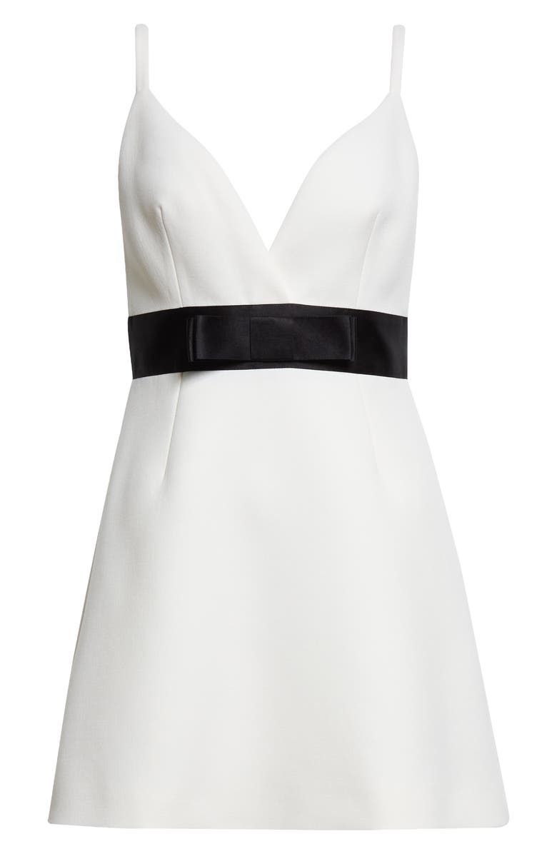 Dolce&Gabbana Bow Waist Wool Blend Minidress, Alternate, color,