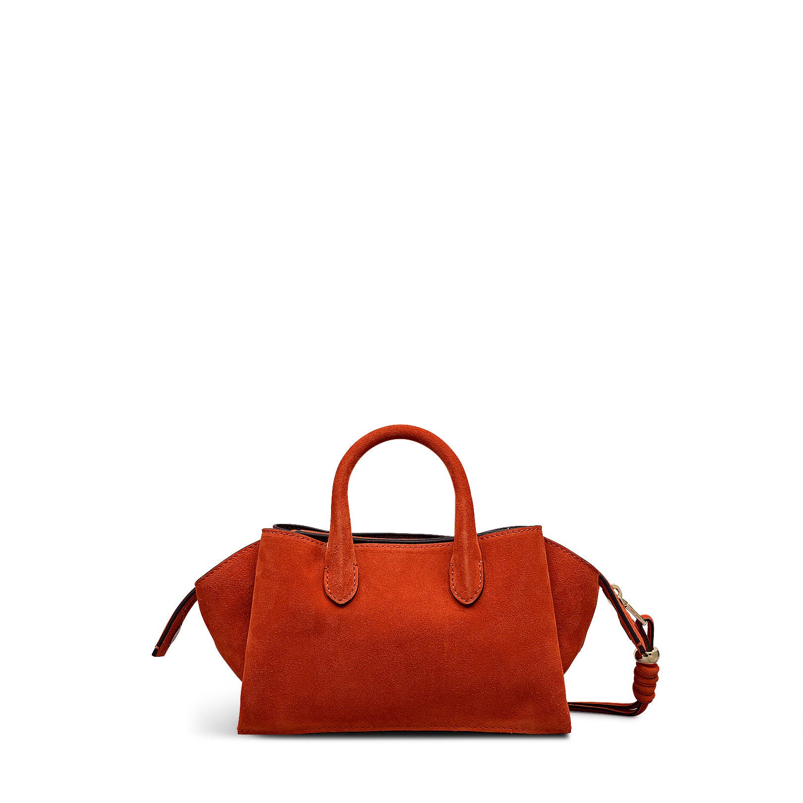Radley The Romilly - Suede Small Ziptop Satchel Bag, Alternate, color, Flame