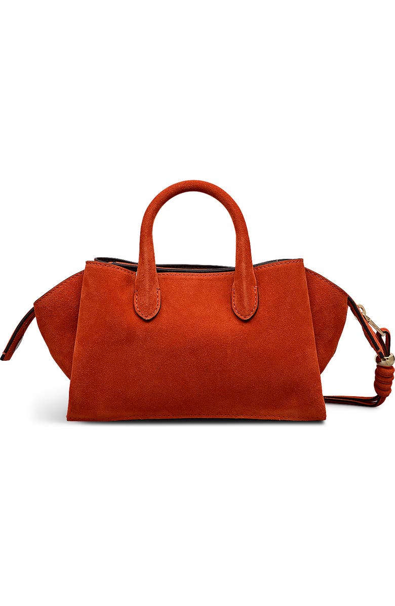 Radley The Romilly - Suede Small Ziptop Satchel Bag, Alternate, color, Flame