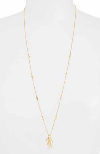 CZ by Kenneth Jay Lane Long Spike Cubic Zirconia Pendant Necklace