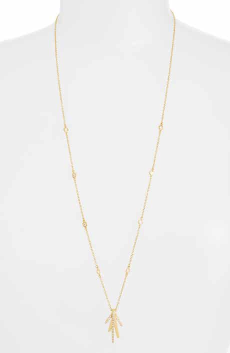 CZ by Kenneth Jay Lane Long Spike Cubic Zirconia Pendant Necklace