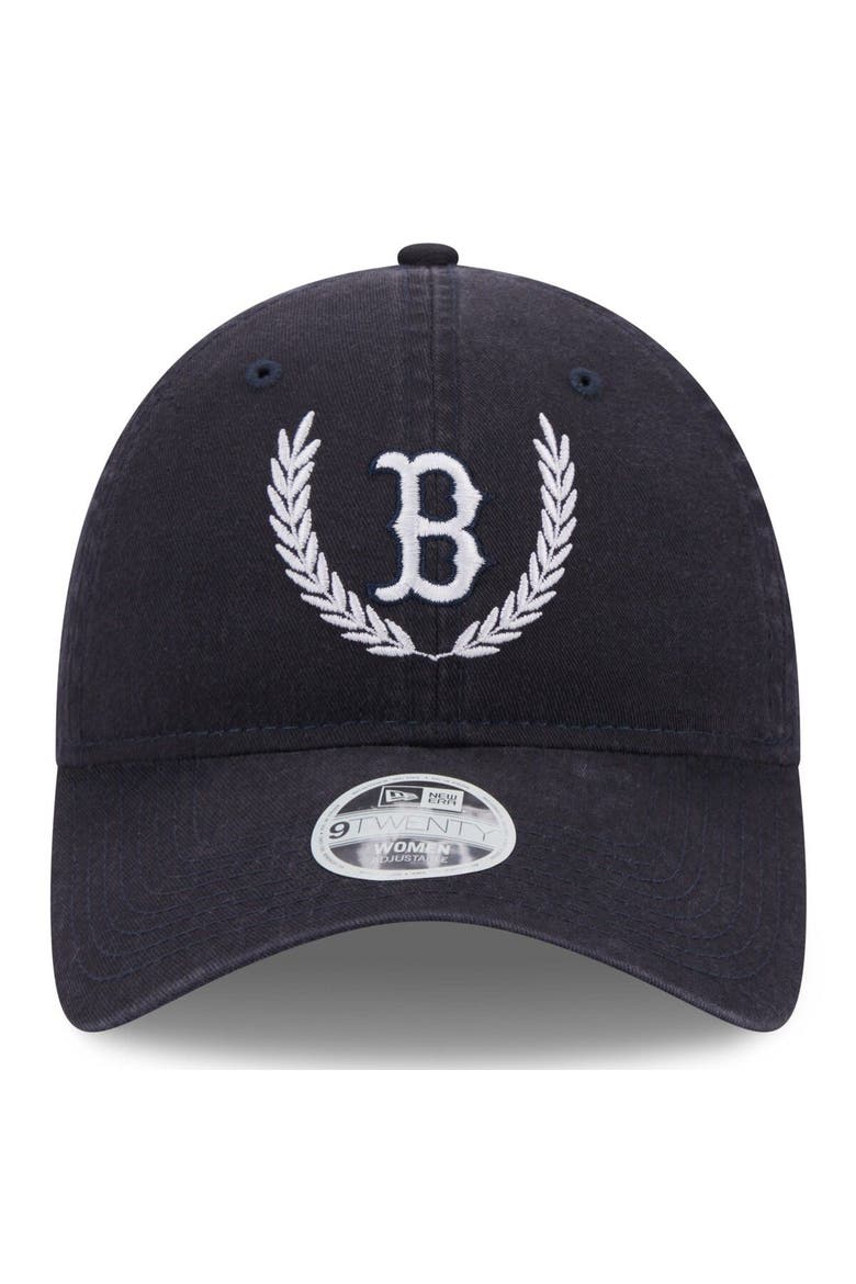 Women's New Era Navy Boston Red Sox Leaves 9TWENTY Adjustable Hat, Alternate, color, Navy