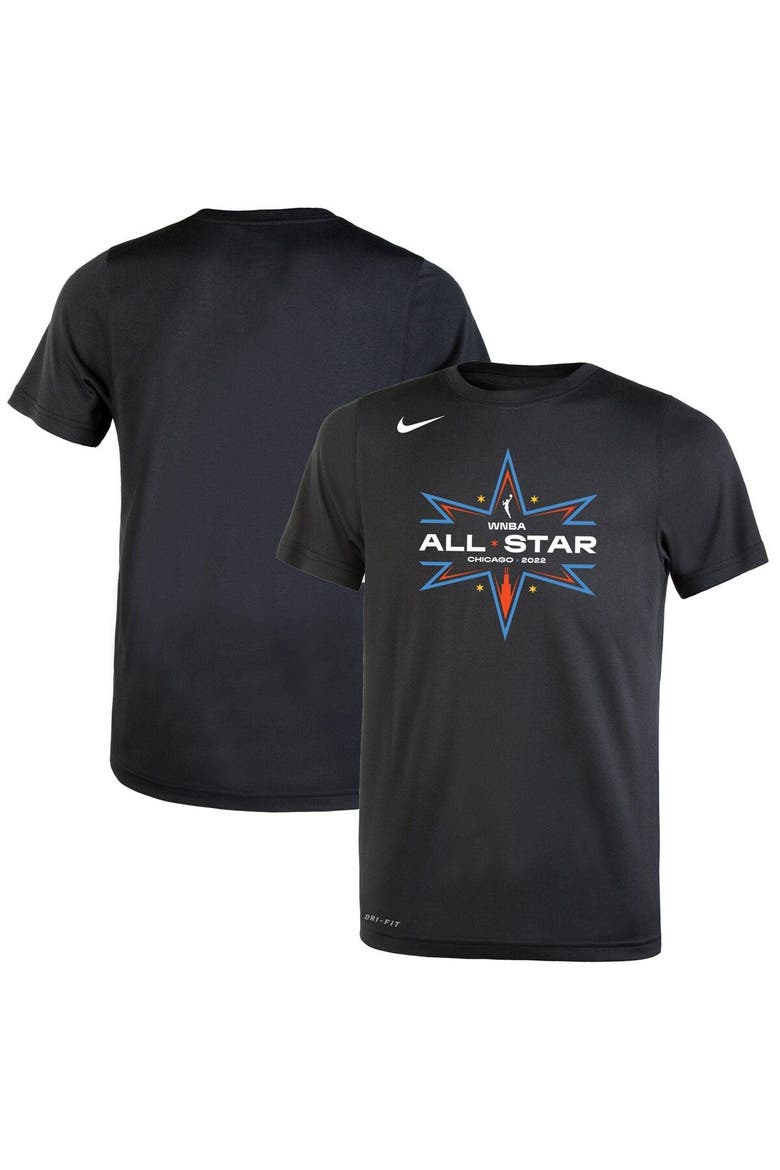 Youth Nike Black 2022 WNBA All-Star Game Logo Legend Performance T-Shirt, Main, color, Black
