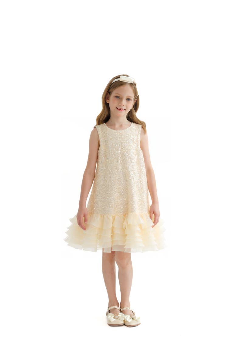 Tulleen Catania Dress, Alternate, color, Gold