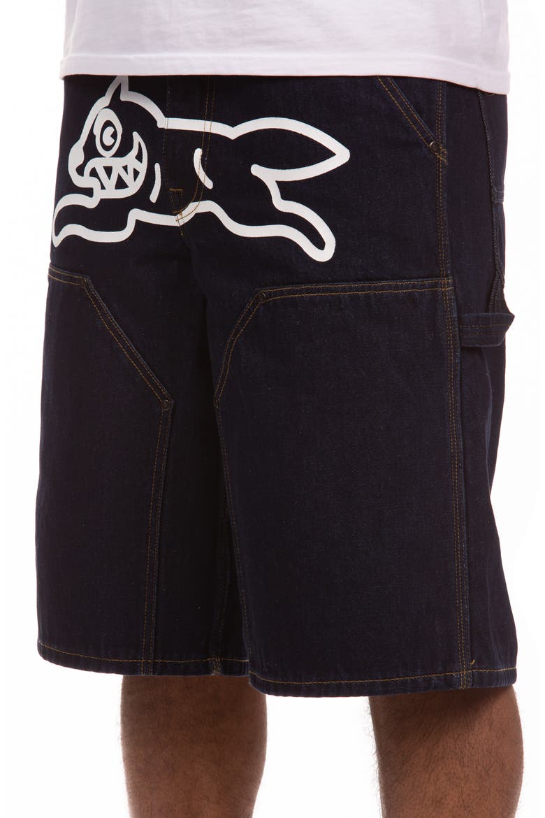 Stick Denim Shorts, Alternate, color, RAW RINSE