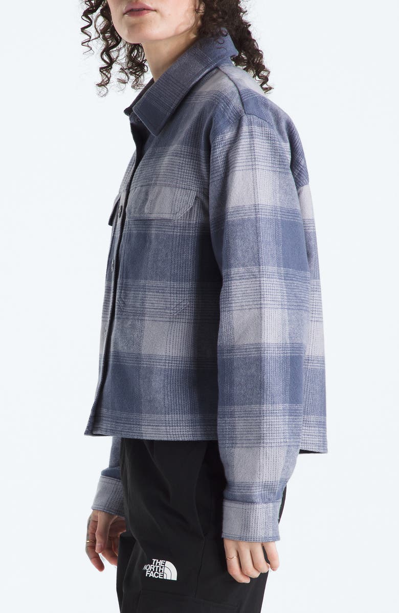 The North Face Valley Plaid Organic Cotton Flannel Shirt Jacket, Alternate, color, Twilight Galaxy Shadow Plaid